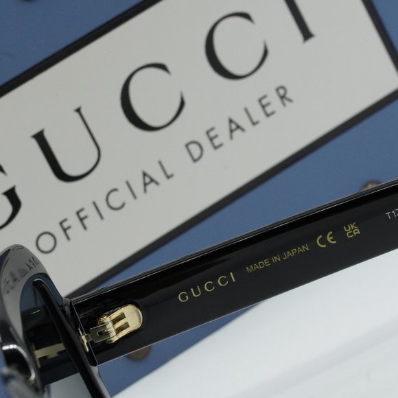 FINAL PRICE NEW GUCCI GG0036SN 001 BLACK GREY SUNGLASSES - Picture 7 of 11